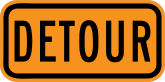 Orange Detour Sticker