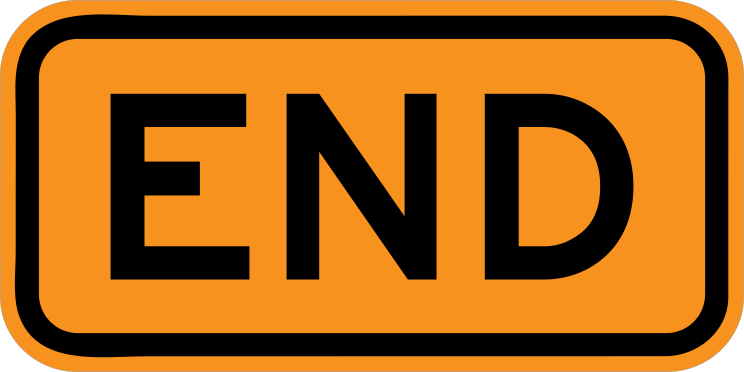 Orange End Sticker