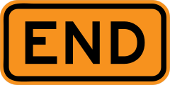 Orange End Sticker