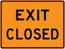 Orange Exit Closed Sticker