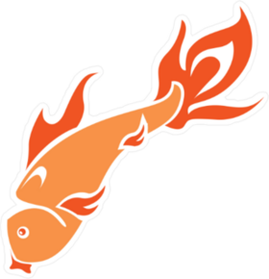 Orange Fish Sticker
