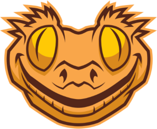 Orange Gecko Head Sticker