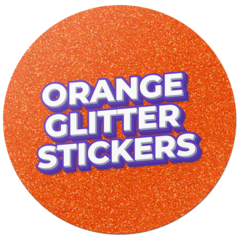 Orange Glitter Stickers Thumb