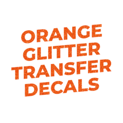 Orange Glitter Transfer Decals Thumb