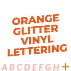 Orange Glitter Vinyl Lettering Thumb