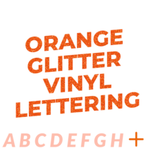 Orange Glitter Vinyl Lettering Thumb