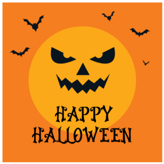Orange Halloween Design Sticker