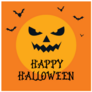 Orange Halloween Design Sticker
