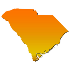Orange High Detailed Map Of South Carolina
