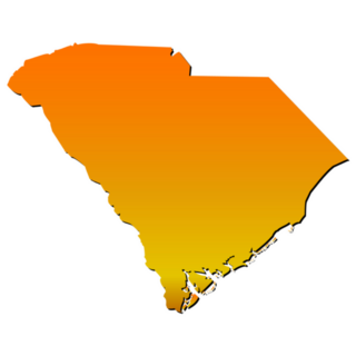 Orange High Detailed Map Of South Carolina