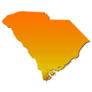 Orange High Detailed Map Of South Carolina