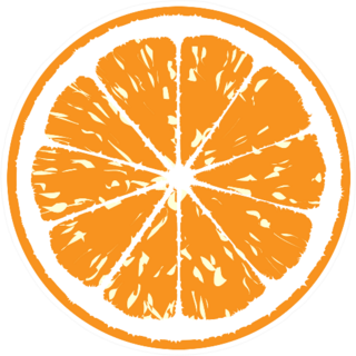 Orange Illustration Sticker