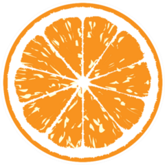 Orange Illustration Sticker