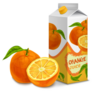 Orange Juice Carton Breakfast Illustration Sticker