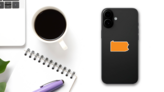 Orange Map Of Us Federal State Of Pennsylvania Sticker on a Phone (New) example