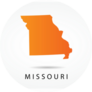 Orange Missouri Map With Lettering Sticker