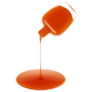 Orange Nail Polish Leaking From Bottle Sticker