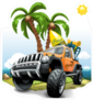 Orange Off Road Vehicle a Beach Sticker