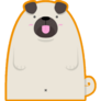 Orange Pug Sticker