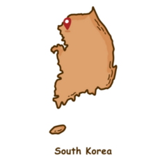 Orange South Korea Sticker