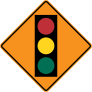 Orange Stop Light Ahead Sticker