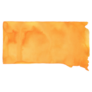 Orange Watercolor Illustration Of South Dakota Sticker