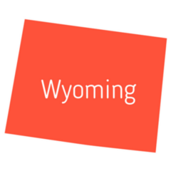 Orange Wyoming Sticker
