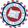 Oregon Badge USA Map Illustration Sticker