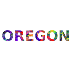 Oregon Colorful Typography Sticker