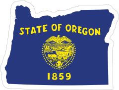 Oregon Flag State Sticker