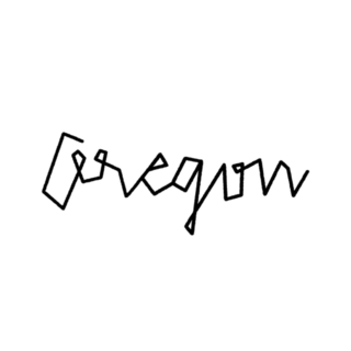 Oregon Hand Lettering Sticker