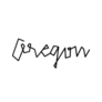 Oregon Hand Lettering Sticker