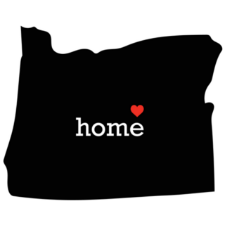 Oregon Home Heart State Sticker