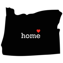 Oregon Home Heart State Sticker