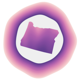 Oregon Icon Colorful Gradient Logo Sticker