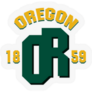 Oregon Inscription And Founded 1859 Sticker