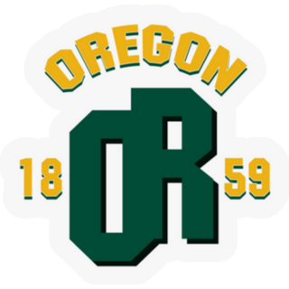 Oregon Inscription And Founded 1859 Sticker