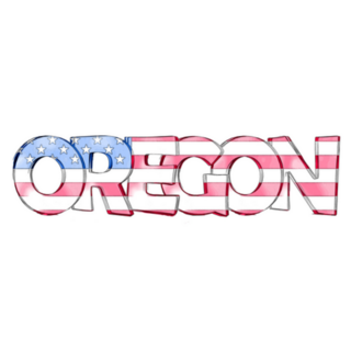 Oregon Isolated Usa State Lettering Sticker