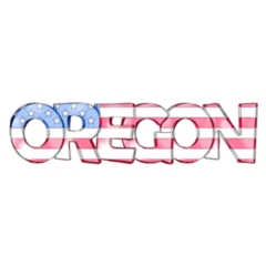 Oregon Isolated Usa State Lettering Sticker