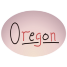 Oregon Lettering Sign Sticker
