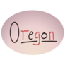 Oregon Lettering Sign Sticker