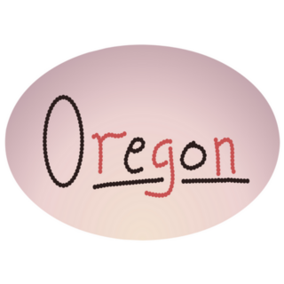 Oregon Lettering Sign Sticker