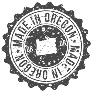 Oregon Made In Map Travel Stamp Sticker