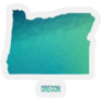 Oregon Map In Geometric Polygonal Mosaic Sticker