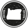 Oregon Map Round Sticker