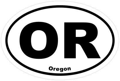 Oregon Or Oval Sticker