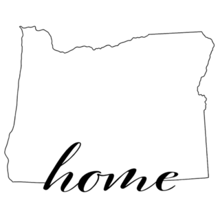 Oregon State Map Outline Home Sticker