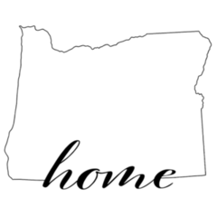 Oregon State Map Outline Home Sticker