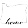 Oregon State Map Outline Home Sticker