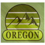 Oregon State Sign On Wood Grain Texture Sticker